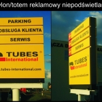 Tablica reklamowa Tubes International