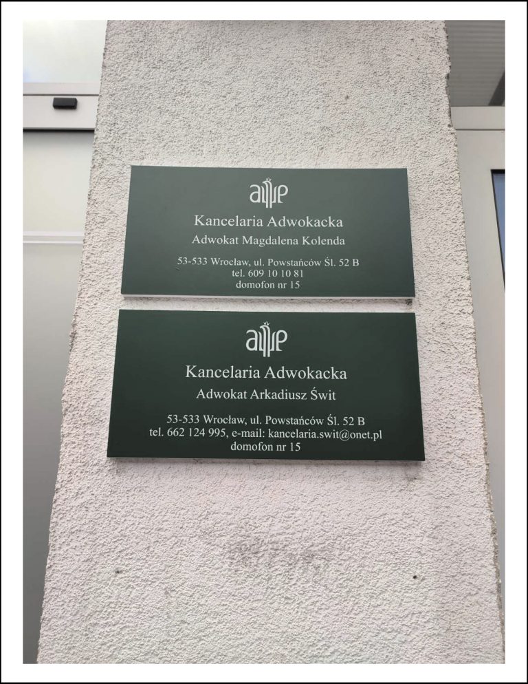 Tabliczki adwokackie