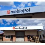 Szyld reklamujący MebloPol