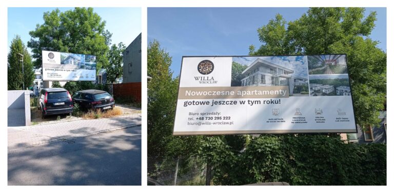 Banner reklamujący apartamenty
